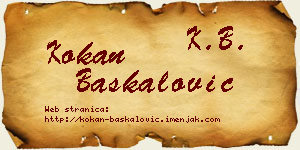 Kokan Baškalović vizit kartica